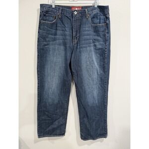 Lucky Brand 181 Jeans Mens 38x32 Blue Wide Leg Relaxed Straight